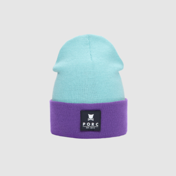 "Supply" Aqua/Purple Beanie