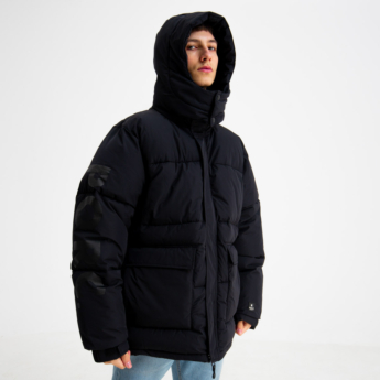 "Crooked" All Black Parka