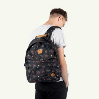 "Neon" Black Backpack