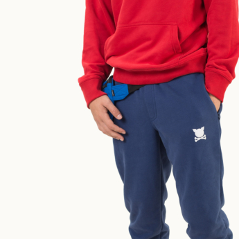 "Essential Logo" Navy Sweatpants